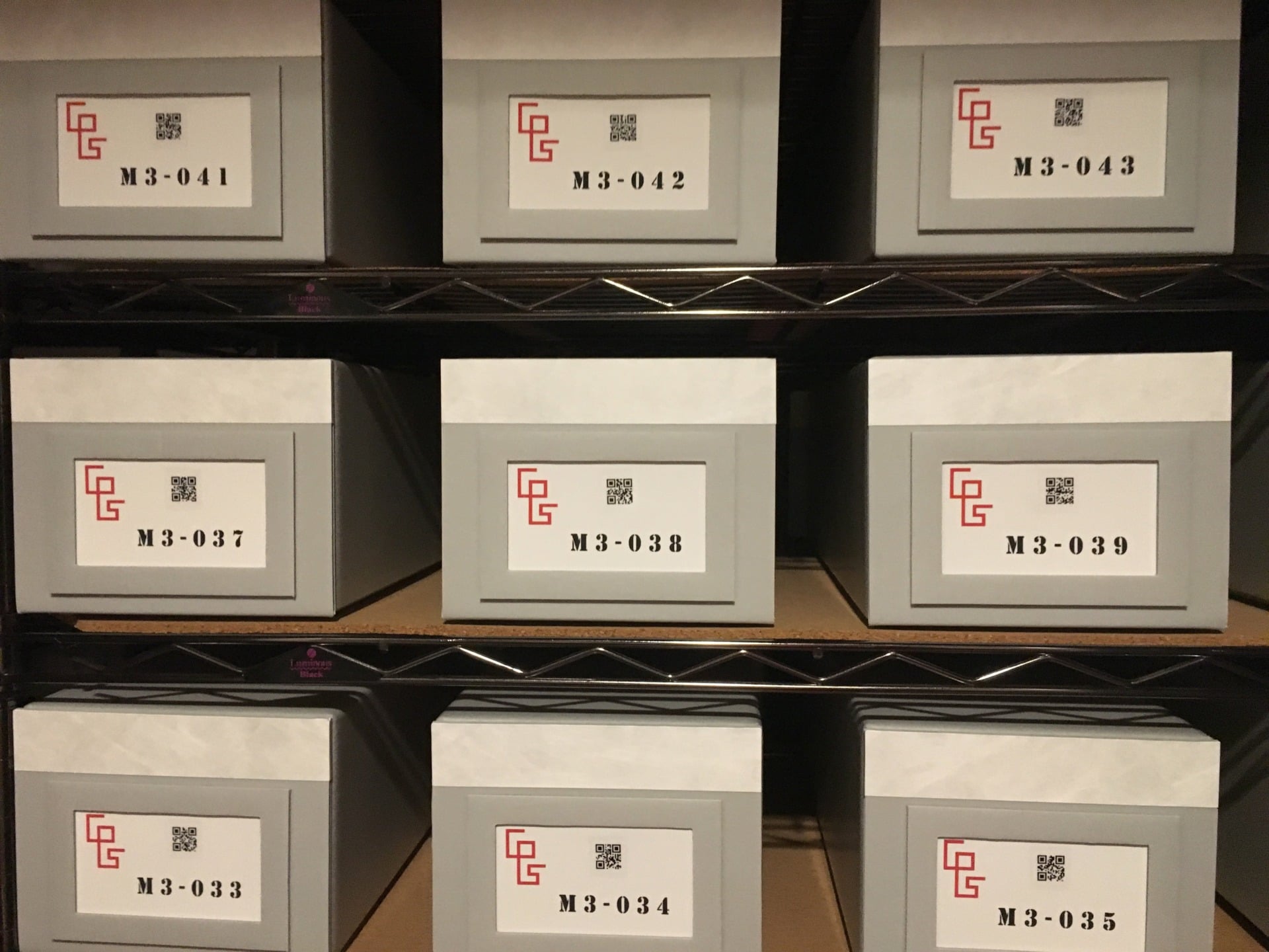 Boxes of floppy disks at the Game Preservation Society.