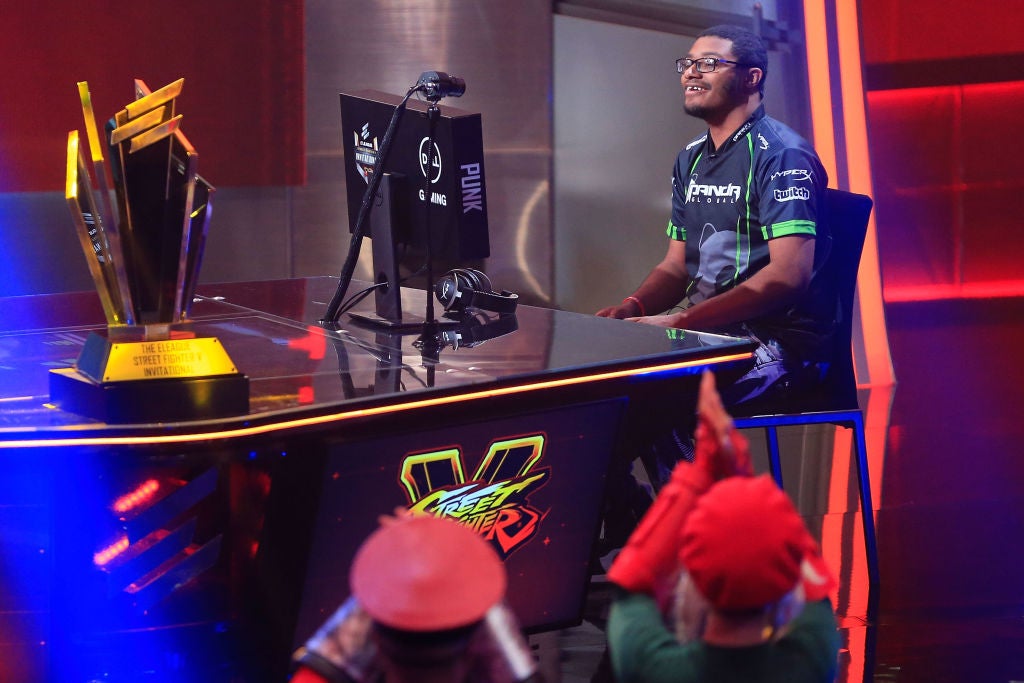 Punk en route to Eleague victory in Street Fighter V. Photo by Daniel Shirey/Getty Images.