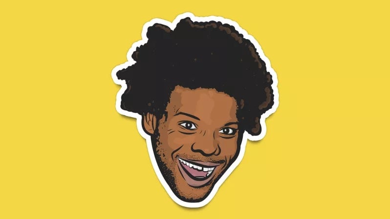 Artist’s rendition of the Trihard emote.