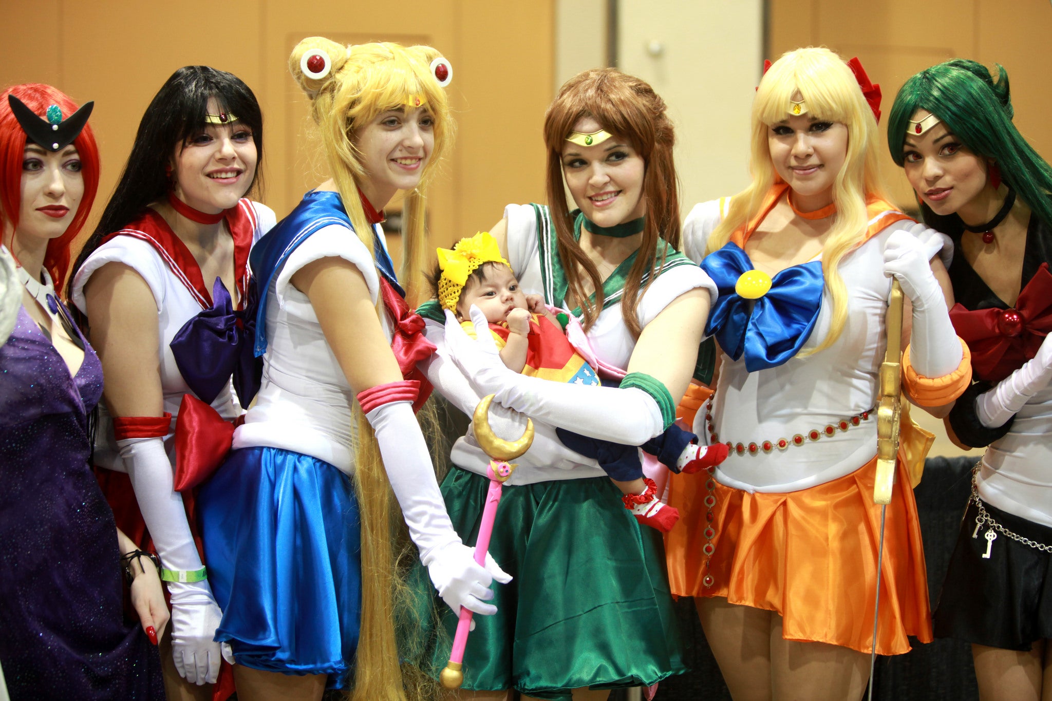 Sailor Moon cosplayers at 2014's Amazing Arizona Comic Con.