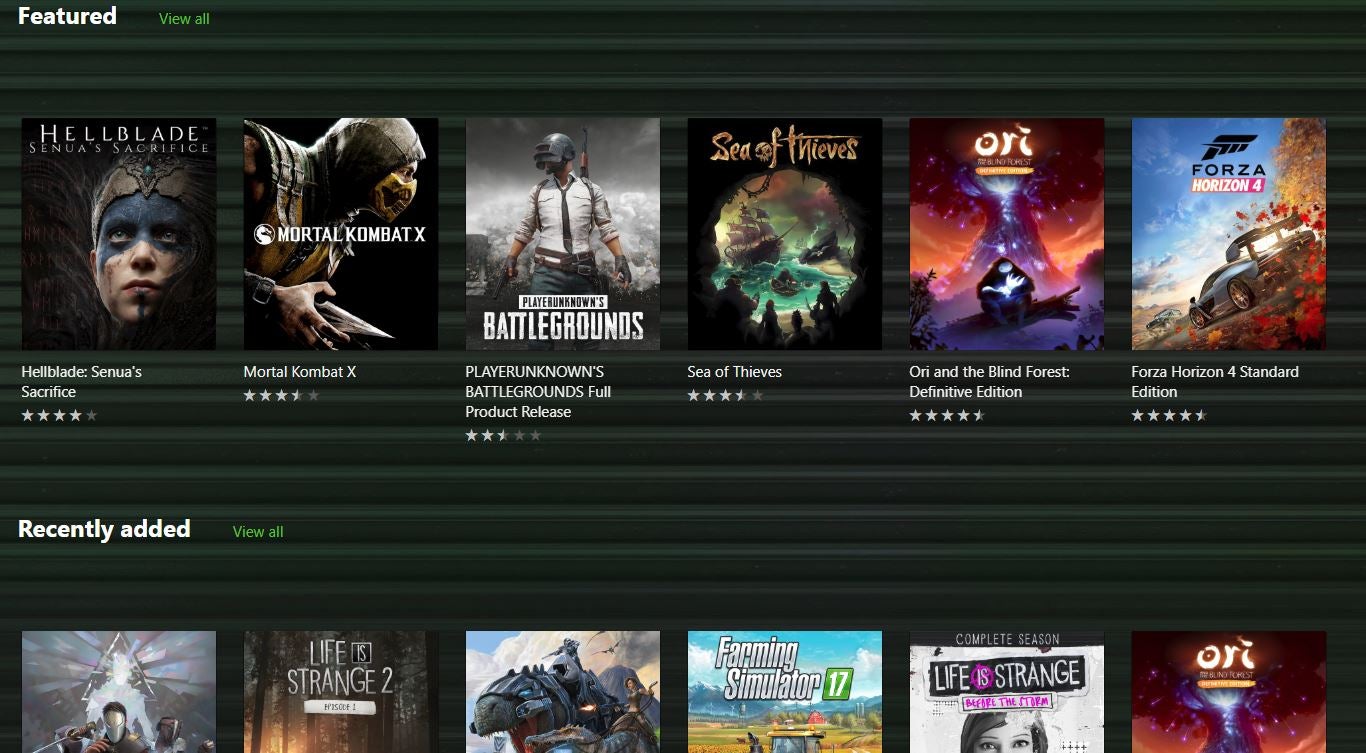 Xbox Game Pass is a library of games available for a monthly fee.