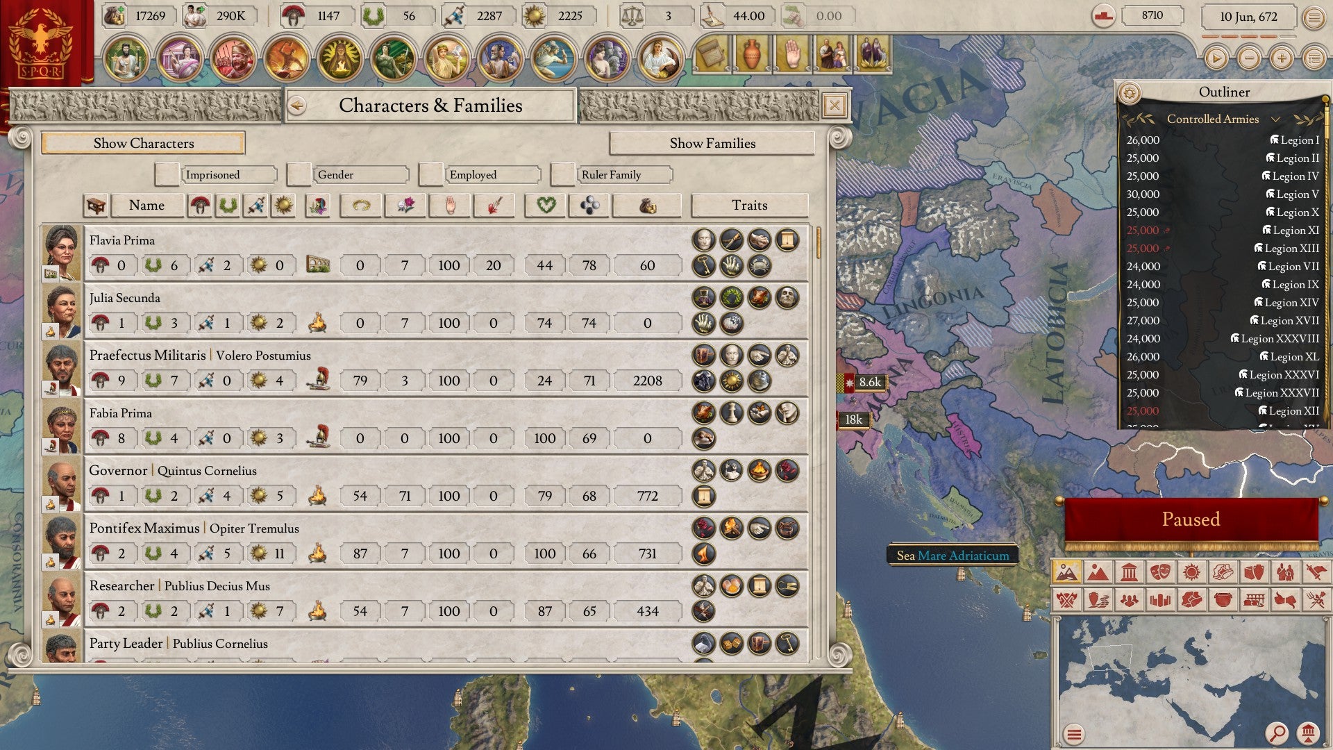 As your empire grows, so too will the number of characters you’ll need to keep track of