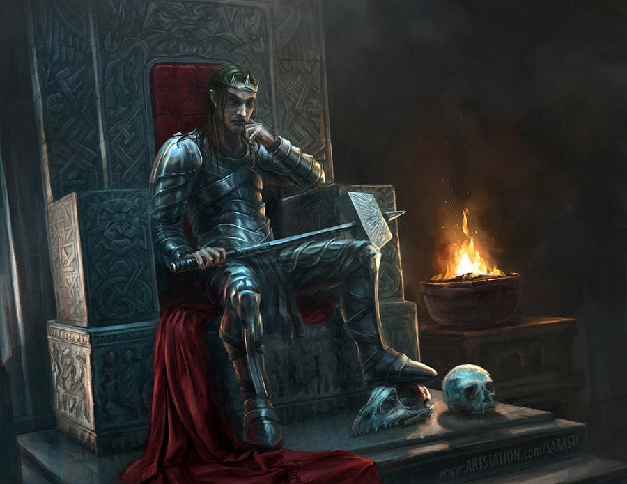 Cacame Awemedinade, the elf king of the mountainhomes.