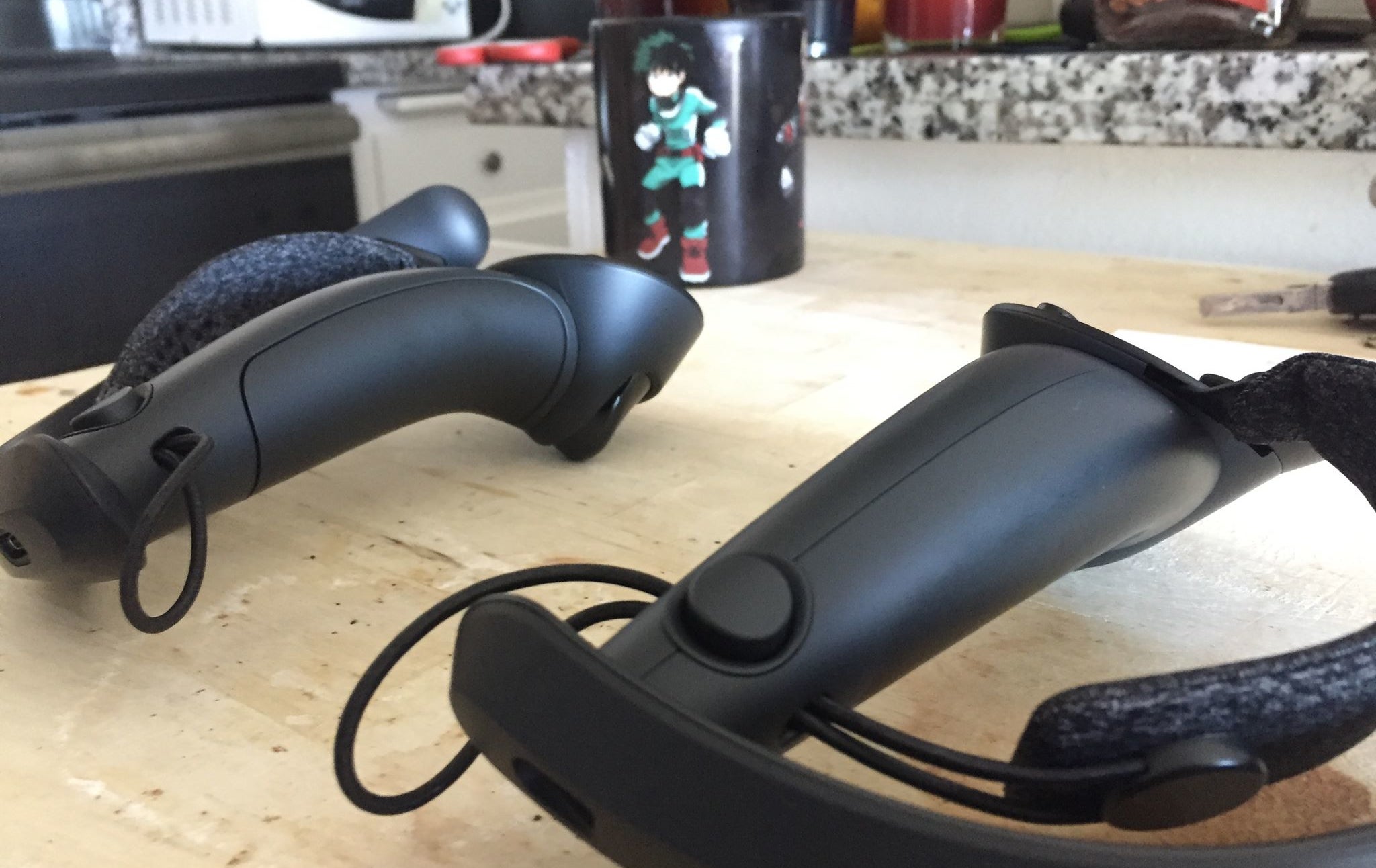 The Index’s controllers and also my favorite coffee cup (my favorite coffee cup not included in Index package)