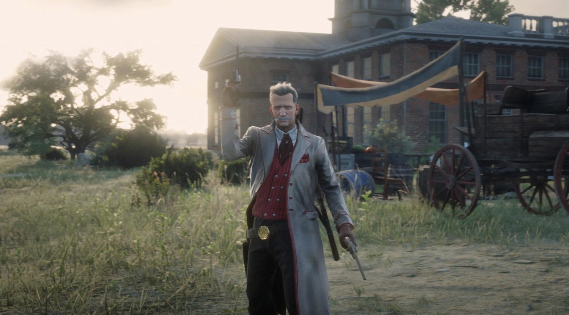 The cowboy who mysteriously lost his eyebrows.