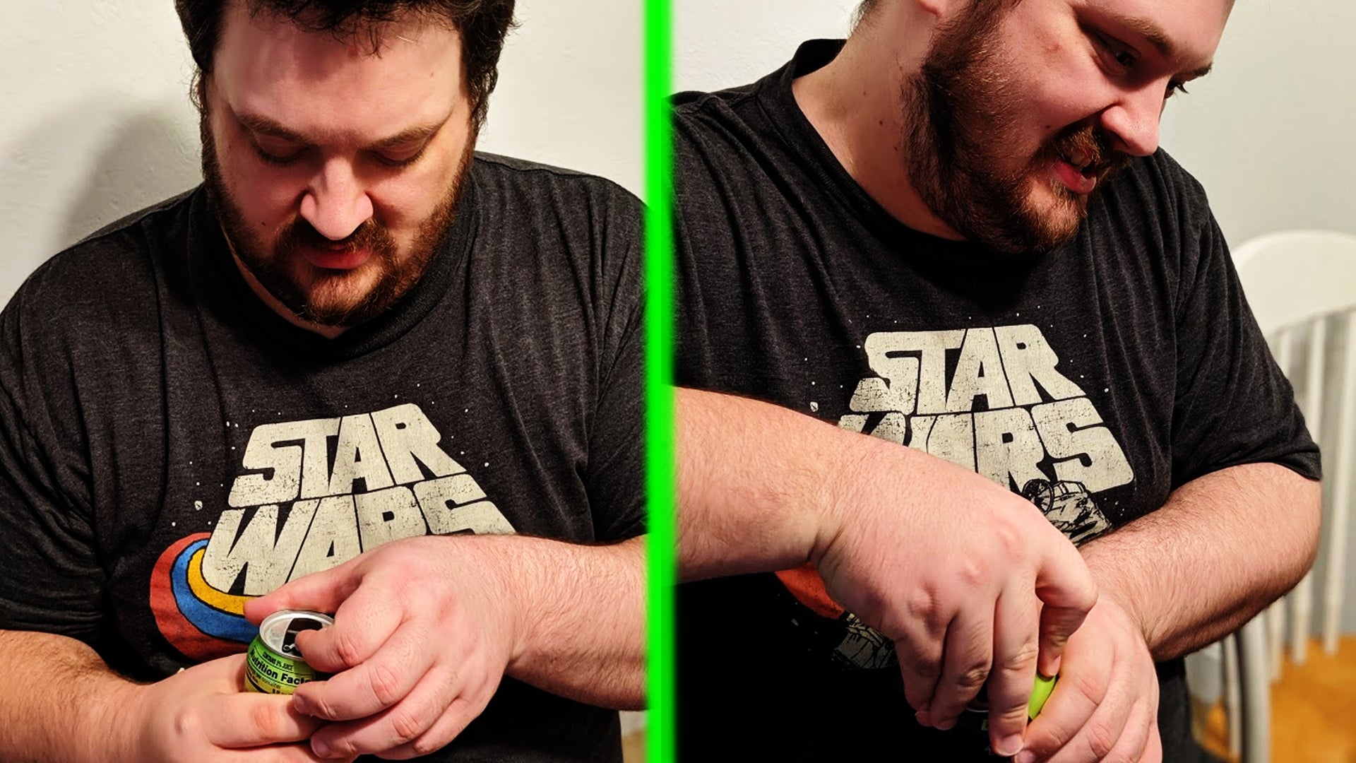 There is a tutorial printed on the can, but it didn’t help make it any easier. 