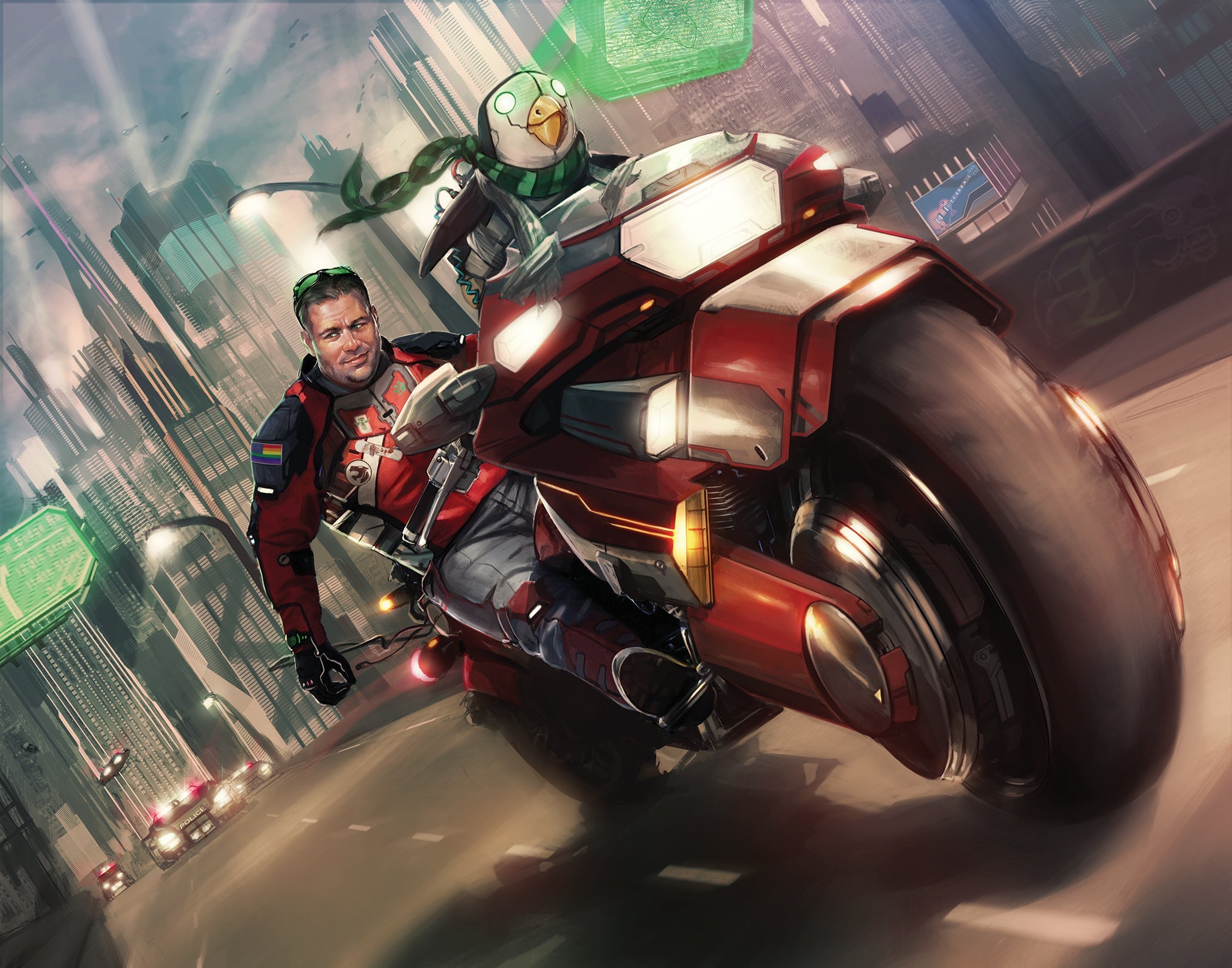 Ryan Thompson is our Media Department Manager. His artwork appeared in the deluxe expansion Android: Netrunner Reign and Reverie.