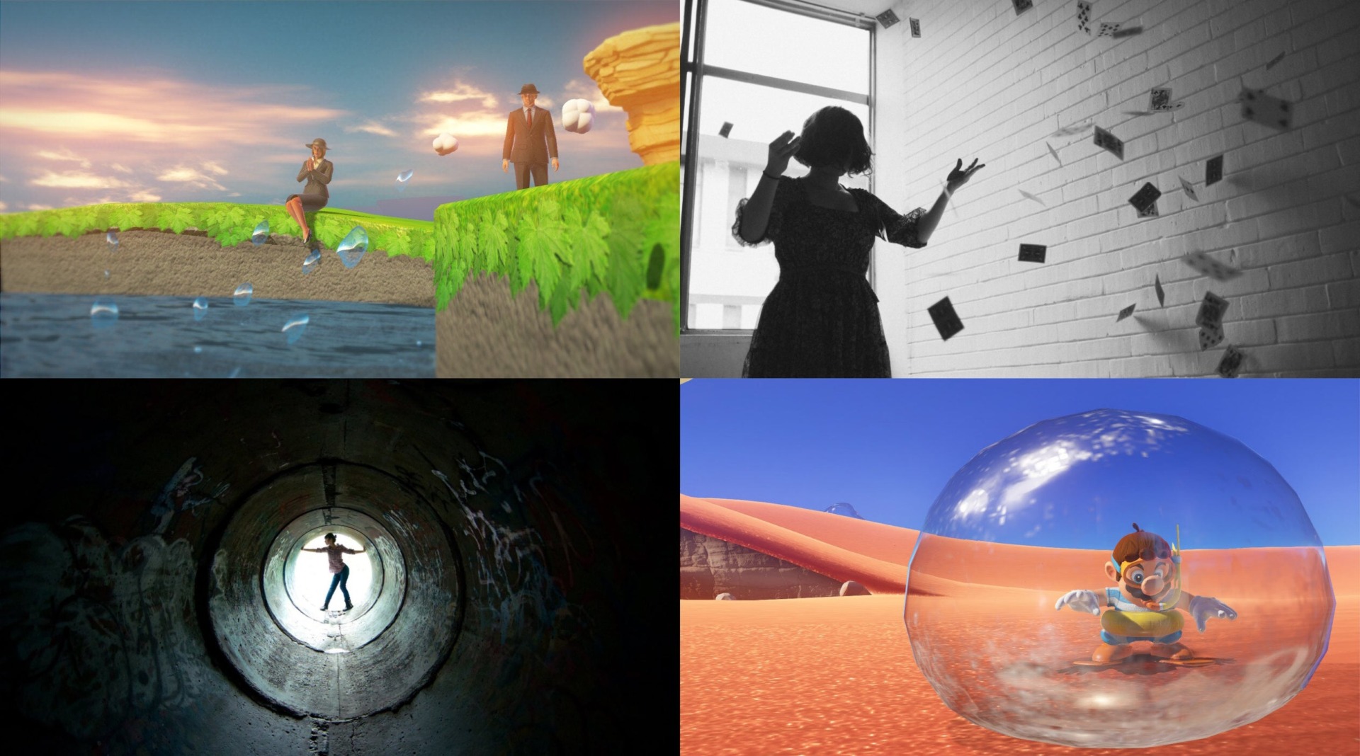 A collage of four Cordero photos, two taken in the game, two taken in the outside world. 