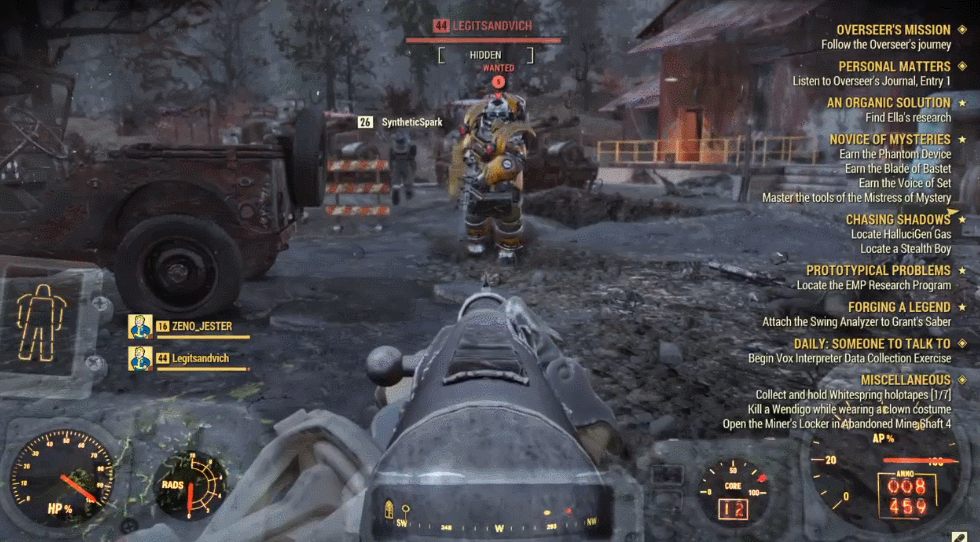 When a nuke mine goes off in normal PVP it wrecks everyone in the vicinity, but even in pacifist mode the radiation can destroy a player’s health bar. 