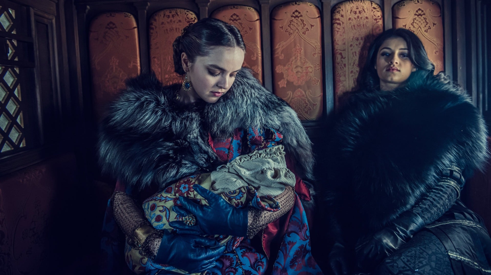 Anya Chalotra as Yennefer (right)