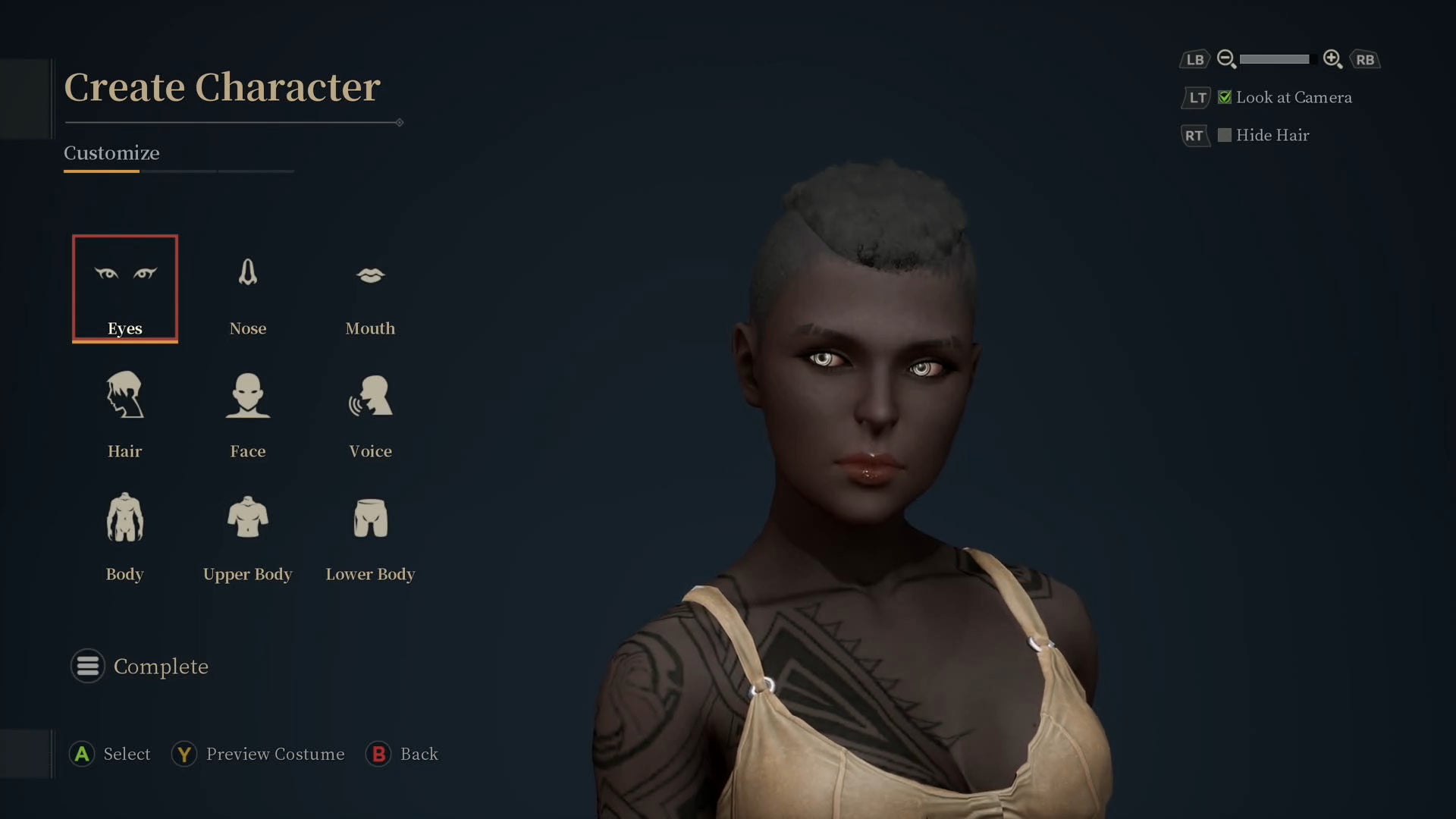 The character creator is nice.