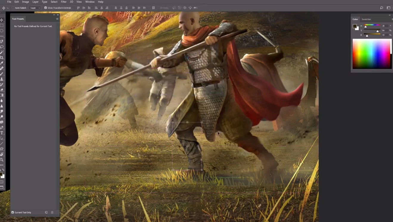 12 PM: Art man continues arting. 