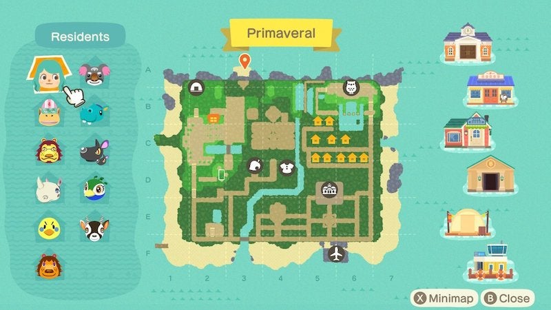 Full disclosure: This is a map of my roommate’s (incredible) island because if I shared a map of my excuse of an island you will all bully me.