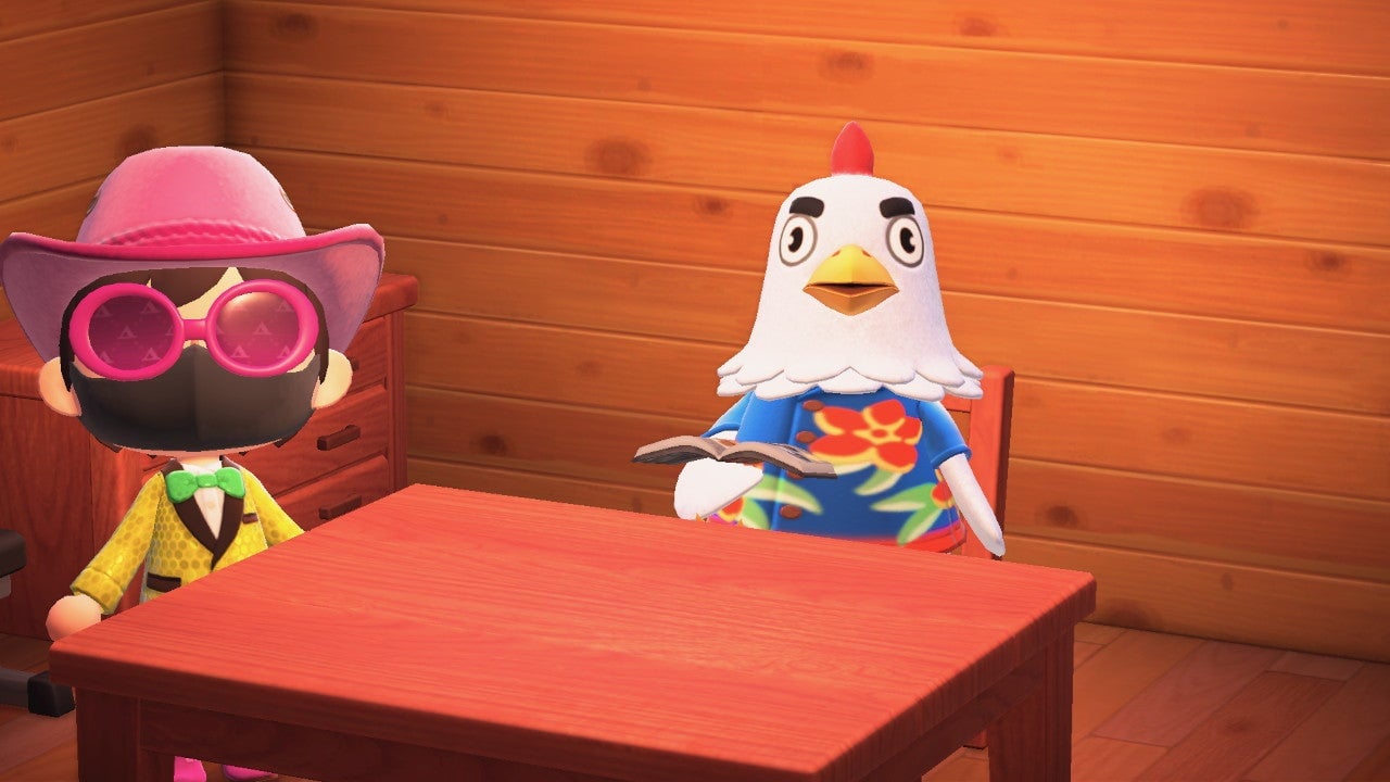 Goose (right) and my character. 