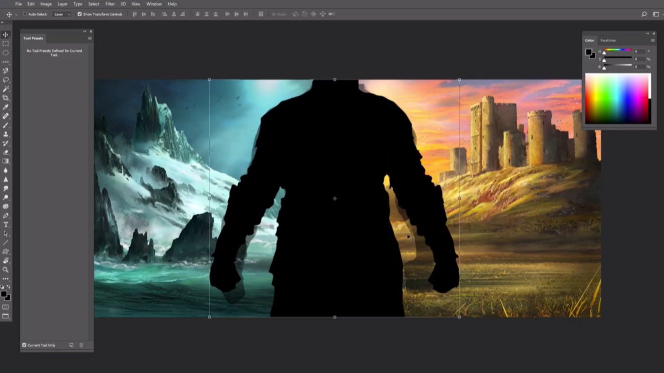 The figure begins to take shape. 