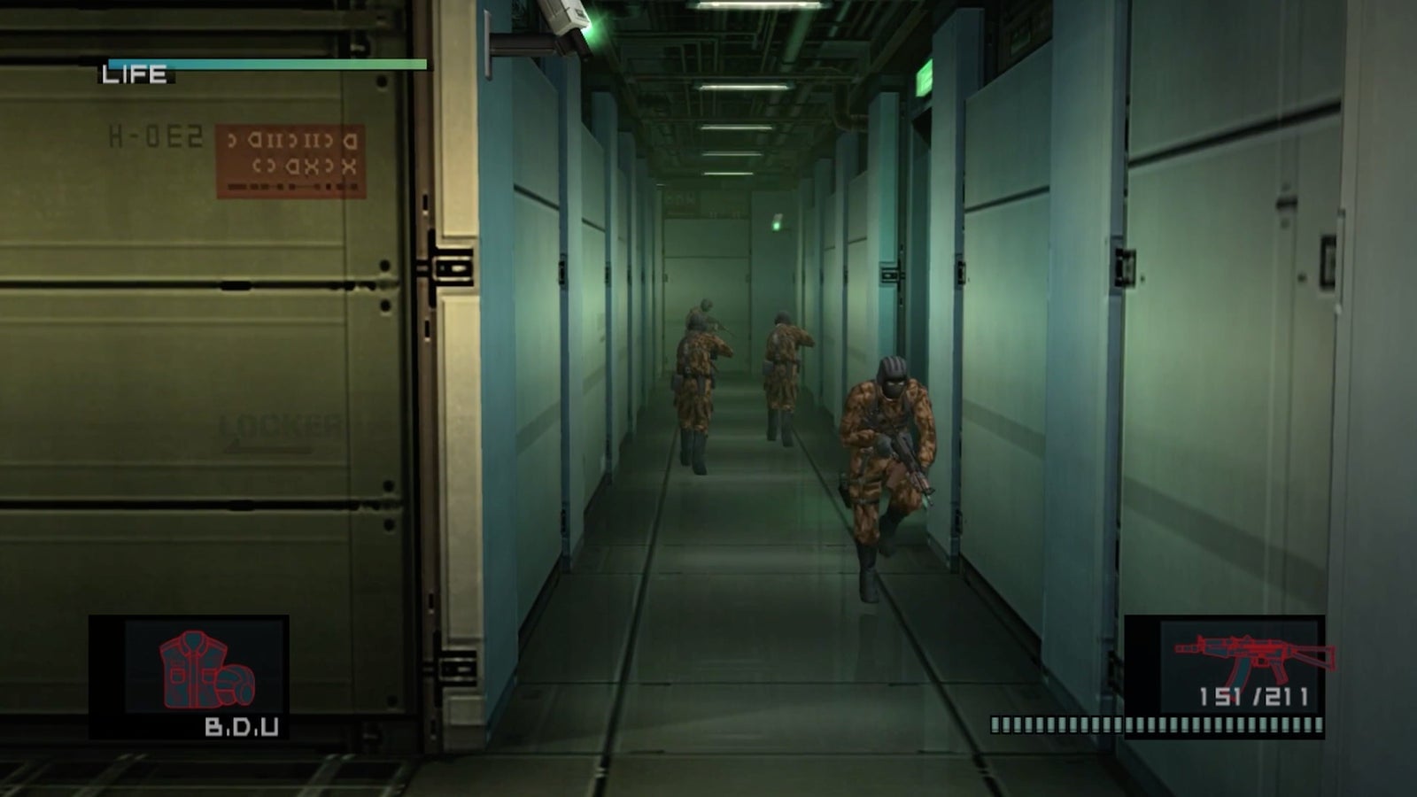 In MGS1, Meryl wore a disguise. MGS2 inverts that plot point by forcing the player to do so.