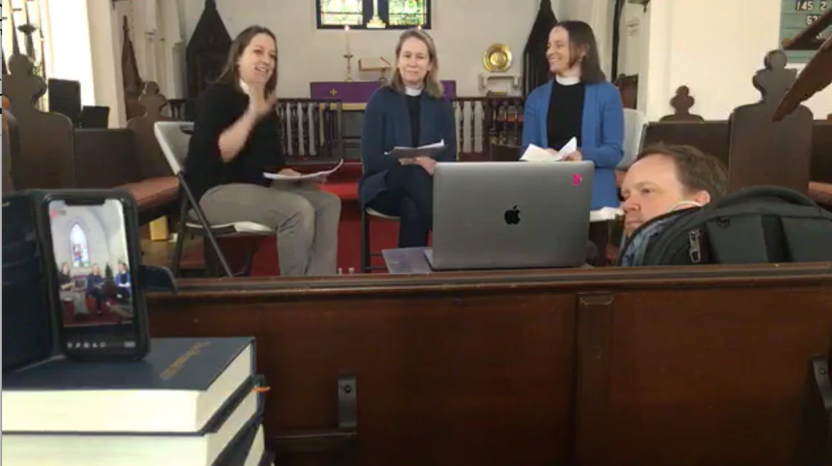 Livestreamed church at St. James Episcopal