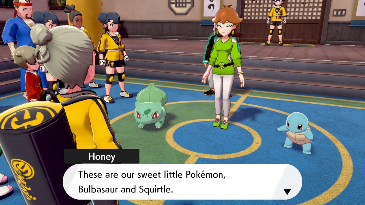 If you don’t already have a Bulbasaur or Squirtle to import from another game the owners of Isle of Armor’s dojo will give you one of them as a gift. 