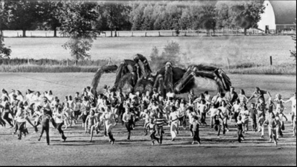 Artist interpretation of ceiling spider.