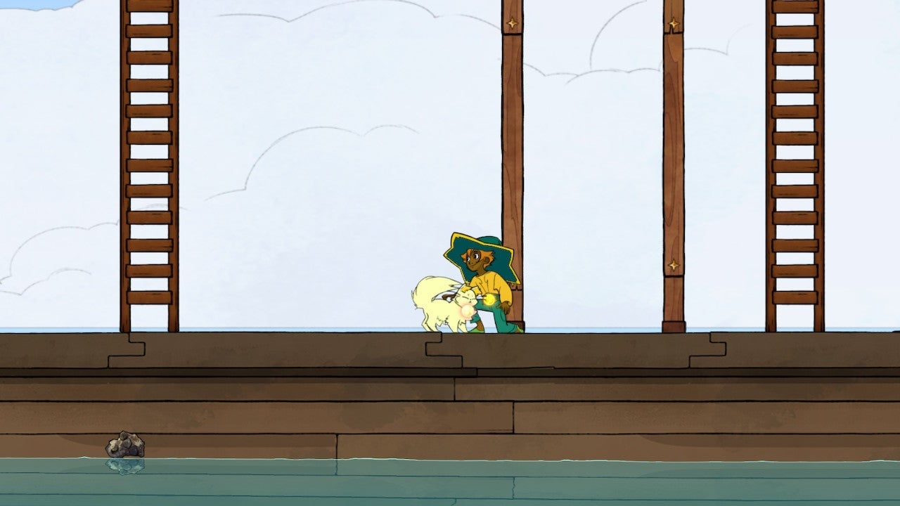 Yes, you can pet your friend.