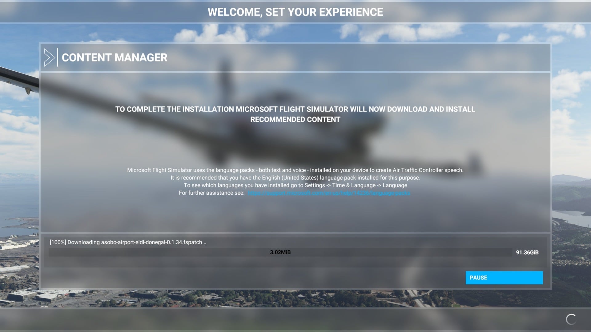 Screenshot: Flight Simulator
