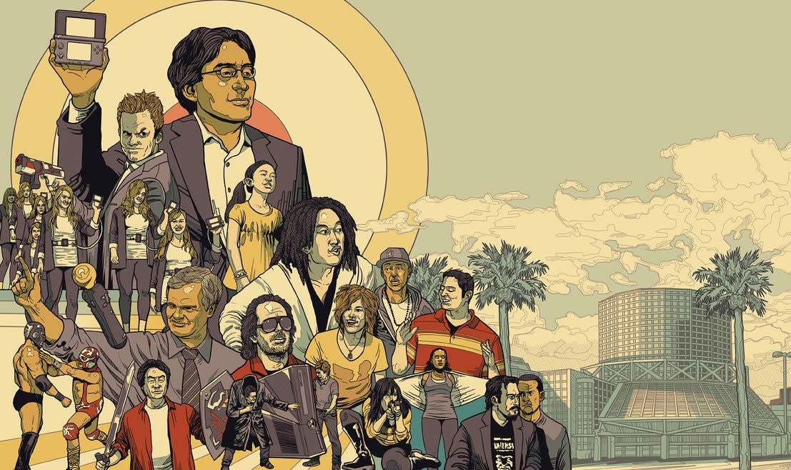 E3 2010: A pantheon of heroes. (Forgot Nintendo strapped those poor women with 3DSes...)