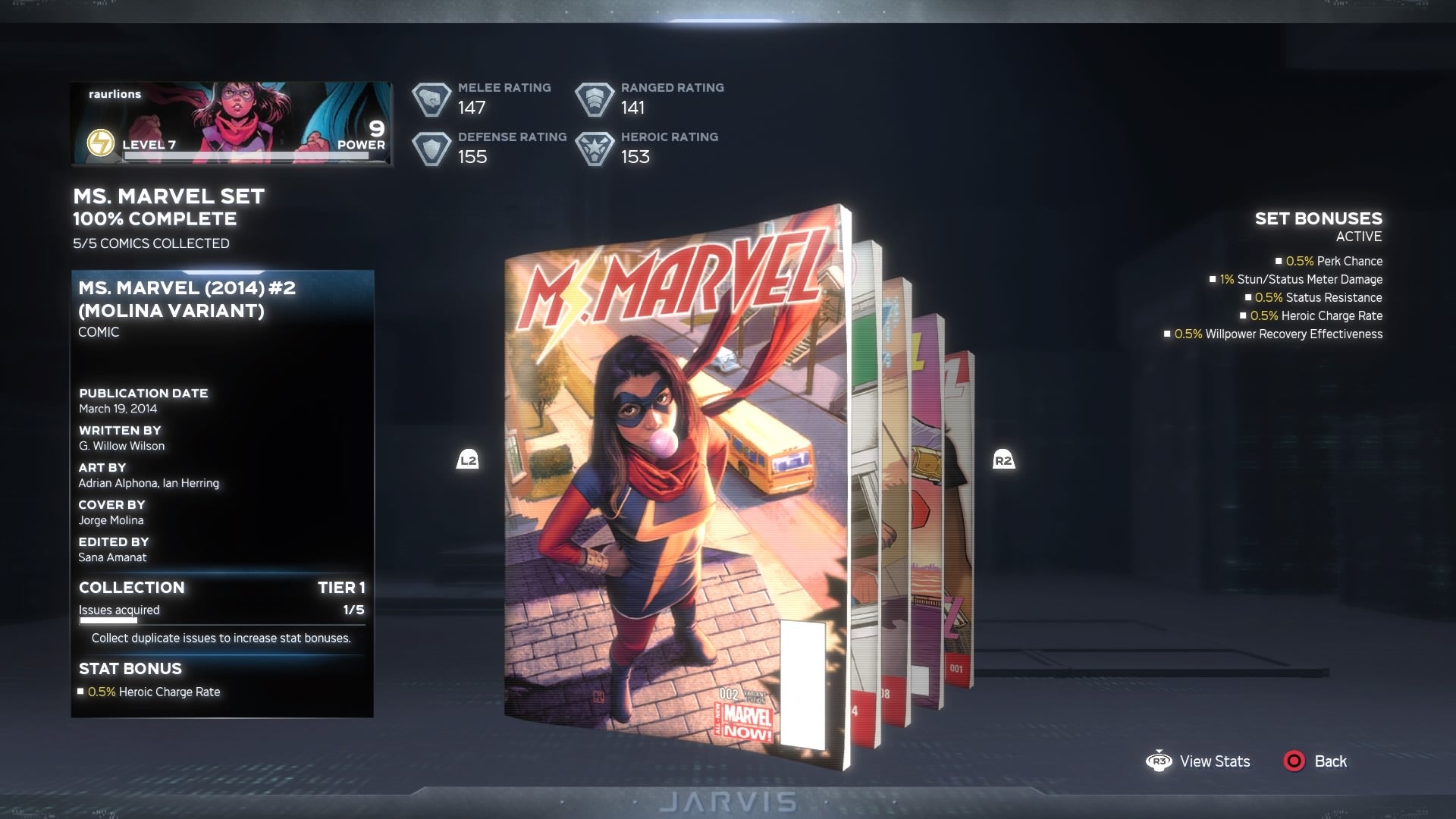 Finding duplicate comics will increase your stat bonuses.