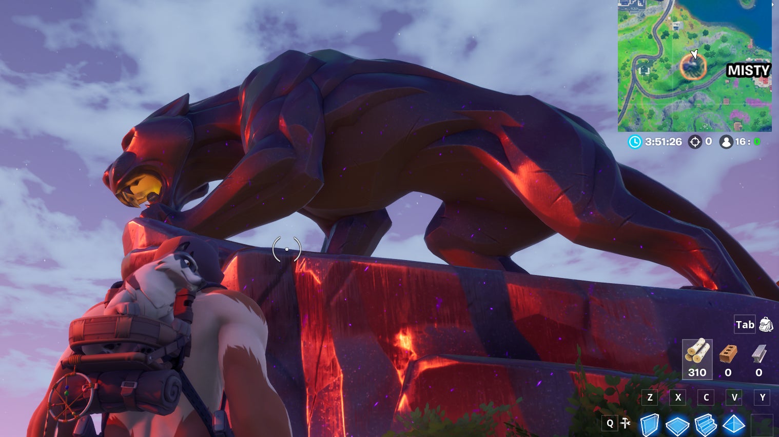 Fortnite’s in-game Black Panther monument.