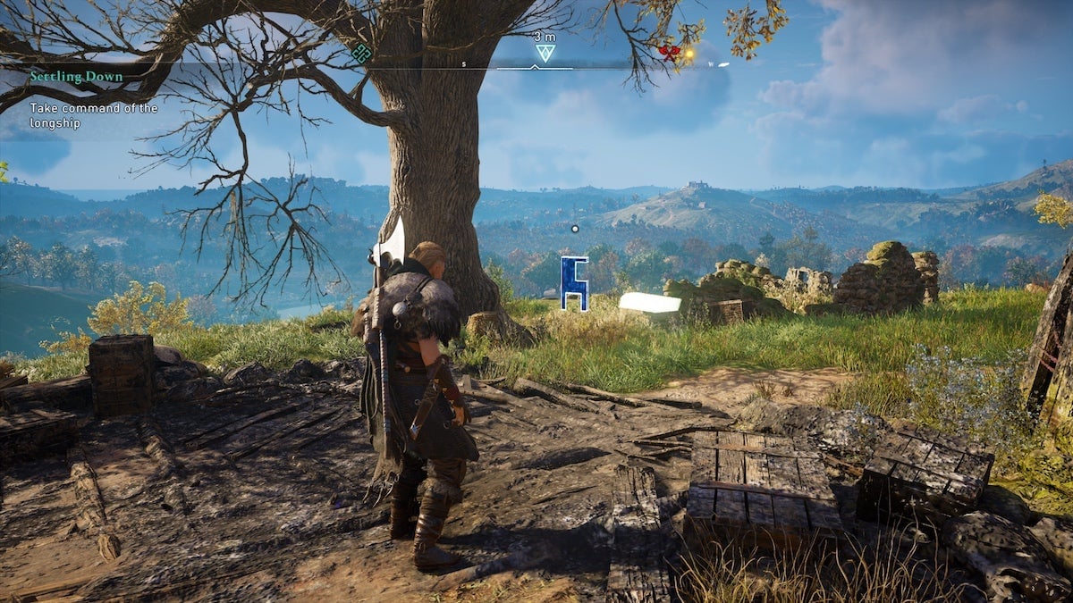 This symbol marks an “Animus Anomaly.” If you see one, for a puzzle-platforming challenge.