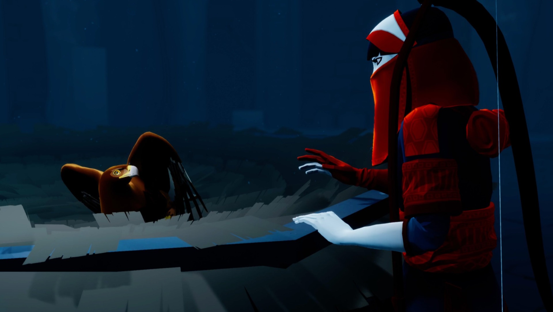 The gorgeous game The Pathless is one of my early PS5 favorites.