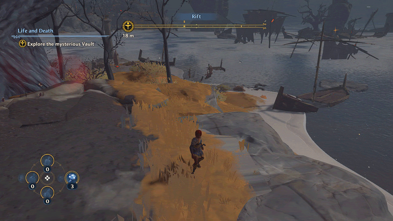 Things popping in with a single step. 