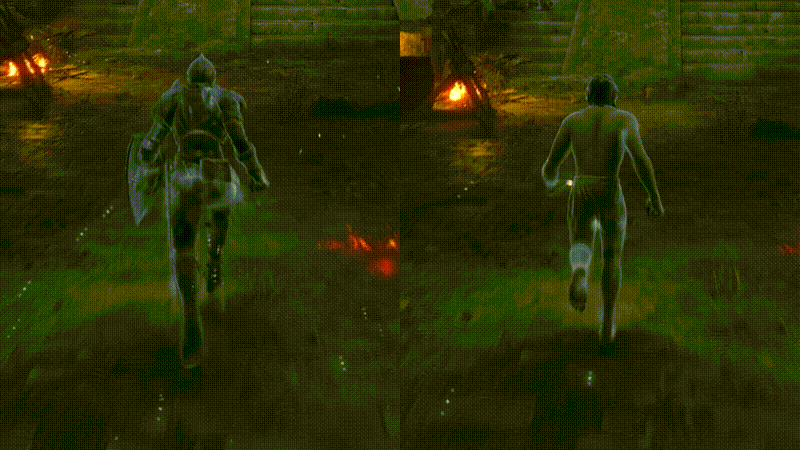 Fat roll on the left, fast roll on the right.