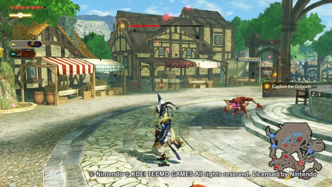 Many places depicted as ruins in Breath of the Wild appear whole in Age of Calamity. 