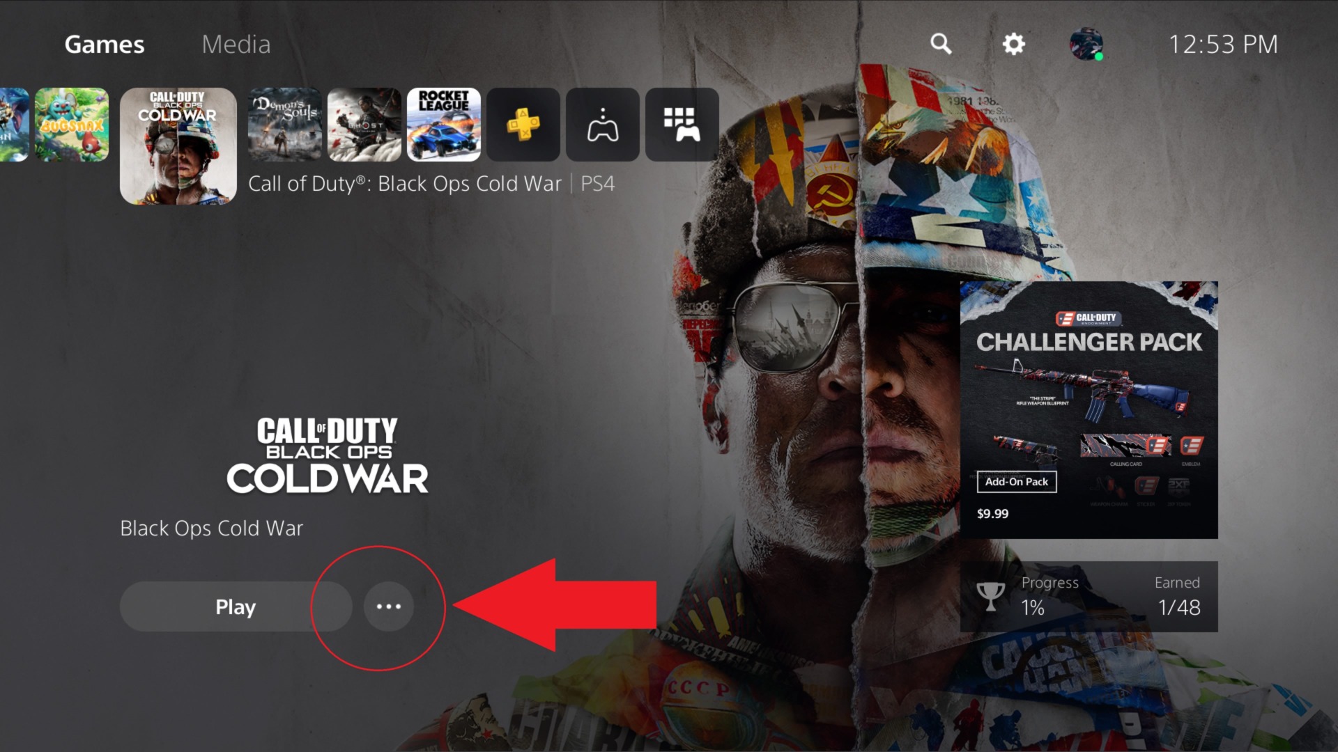 The ellipsis next to the redundant “play” button which my brain has been trained to completely ignore is where you need to go to manually download and install the correct versions of games. 