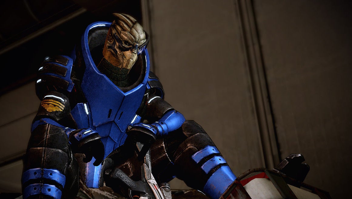 Garrus Vakarian, perfectly brooding.