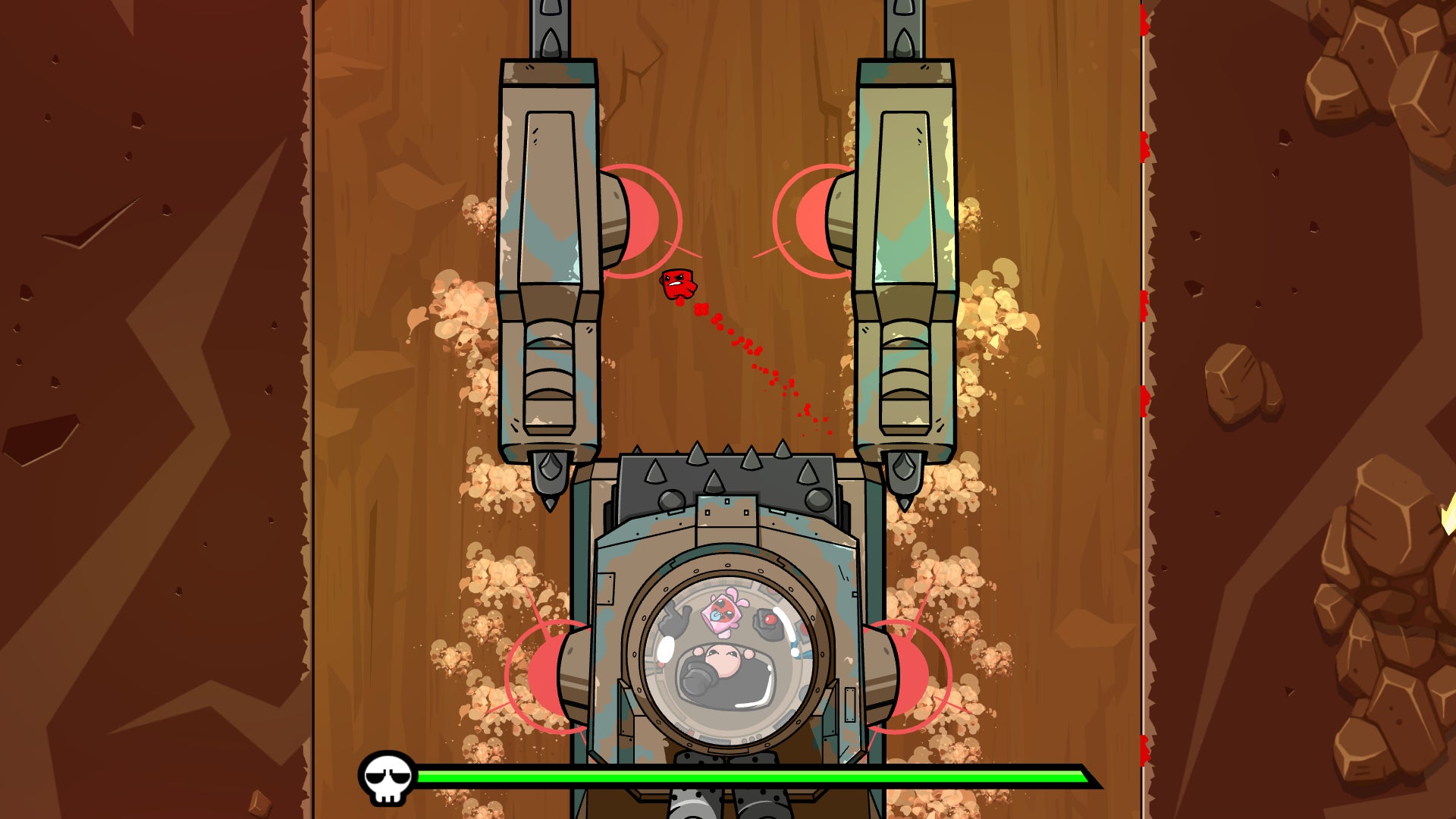 Boss fights are where Super Meat Boy Forever shines. 