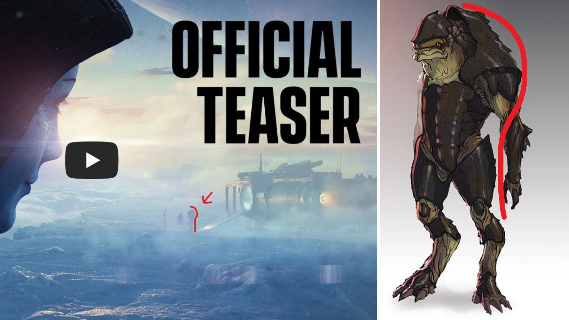 The creature on the far right is a krogan.