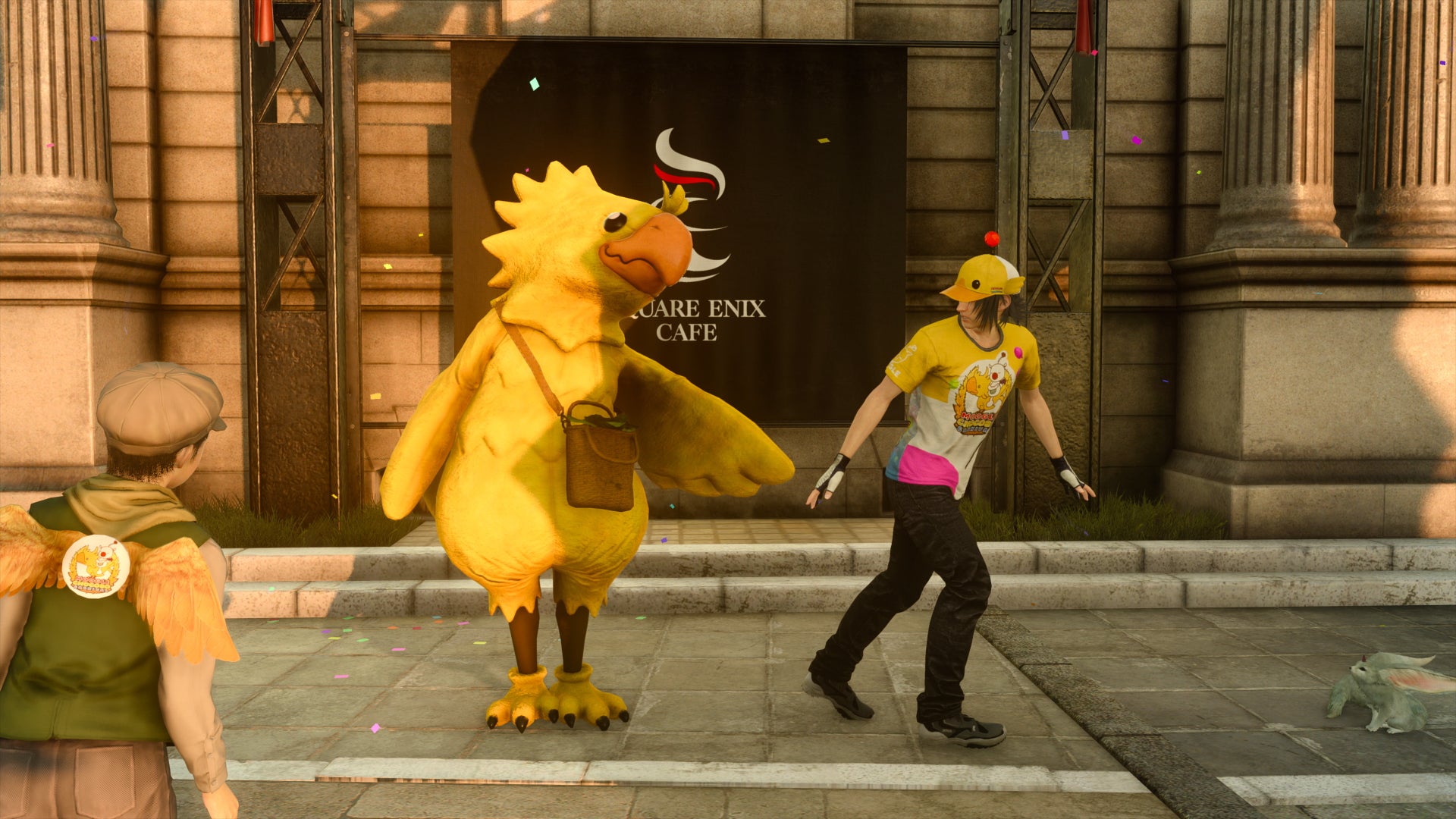 The chocobo goes “kweh!”