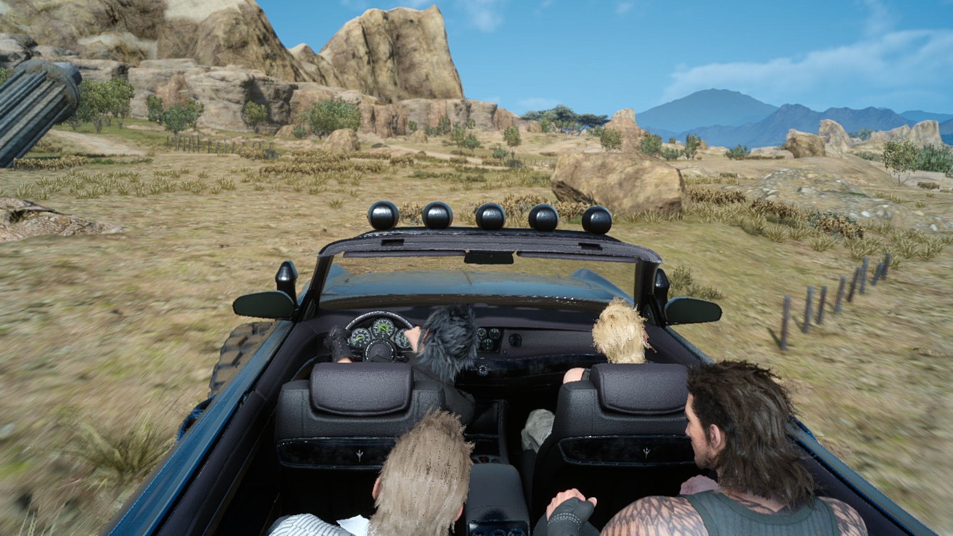 I  upgraded the Regalia into its off-road variant and wept with joy when Noctis and Prompto high-fived after jumping over a big rock.