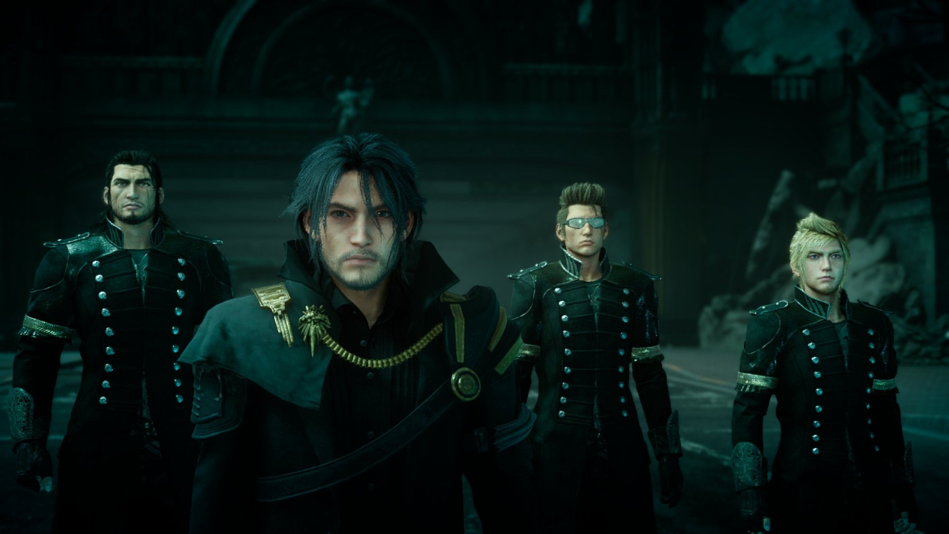 Friends, walking tall together.