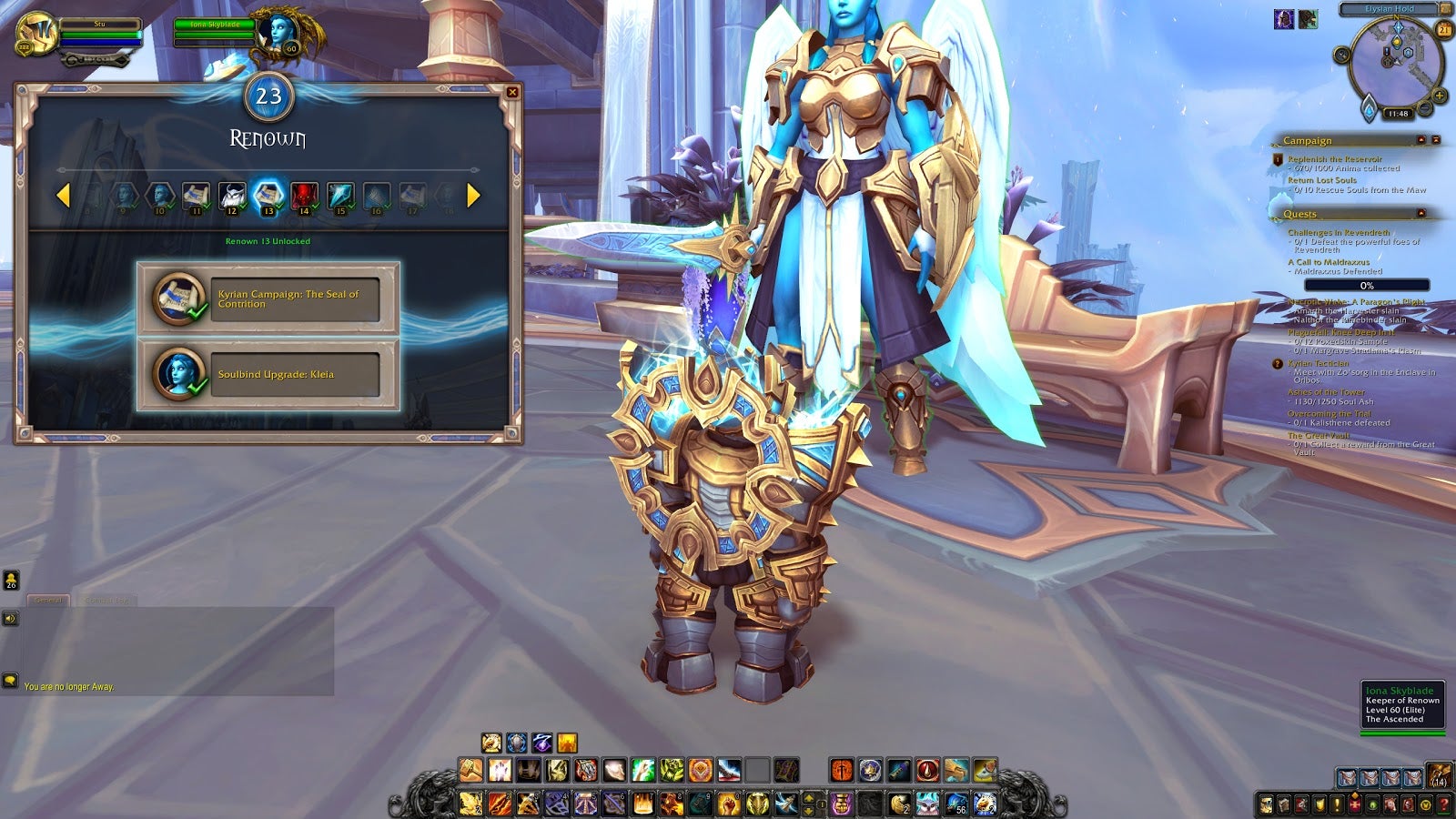 Renown is very important, at least until the next expansion rolls around. 