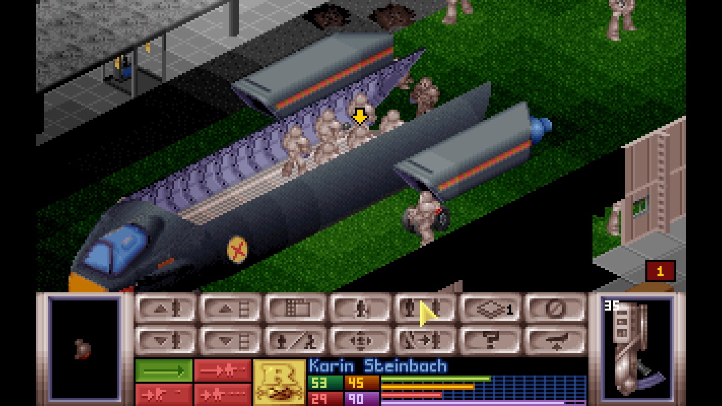 ...and the Battlescape, a tactical view where players commanded their troops in combat against the invaders.