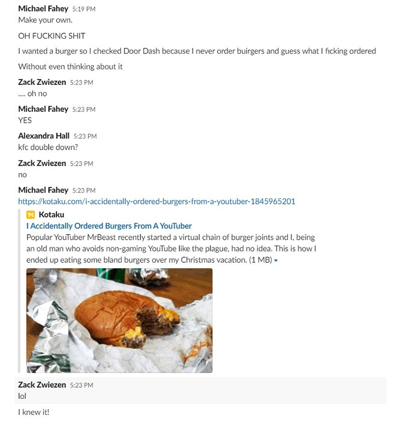 Man, I wish it was a KFC Double Down.