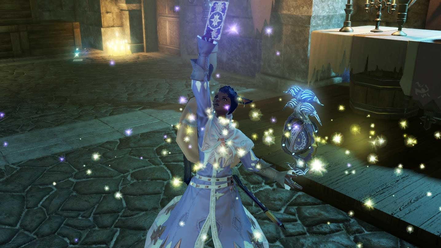 Playing as an astrologian, I’m basically Card Captor Sakura with less annoying animal companions.