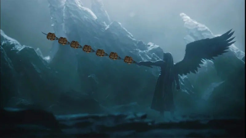 And finally, modium wins the award for “Most Food On Stick.” 