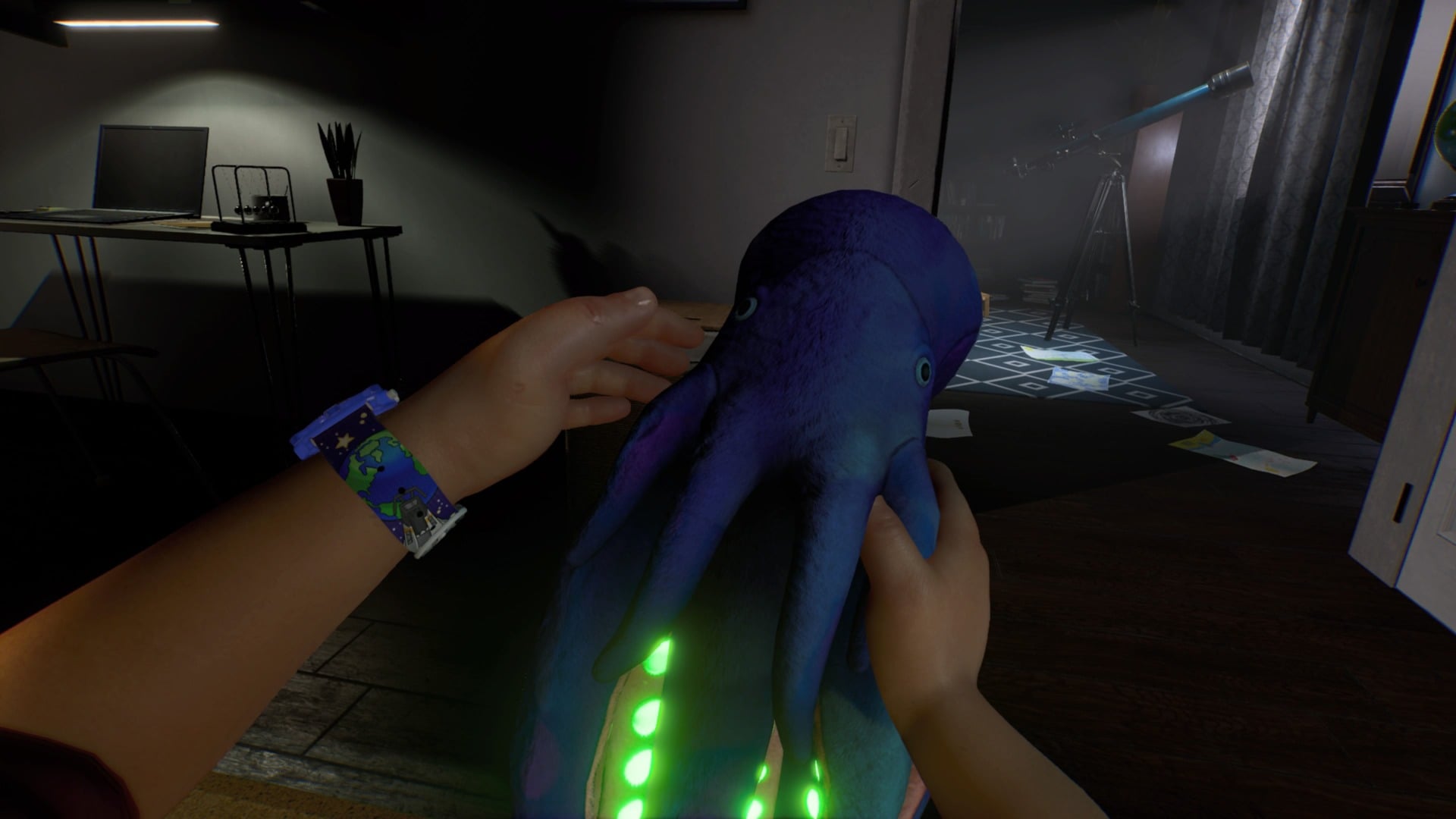 The fittingly named Octo, in not-scary mode.