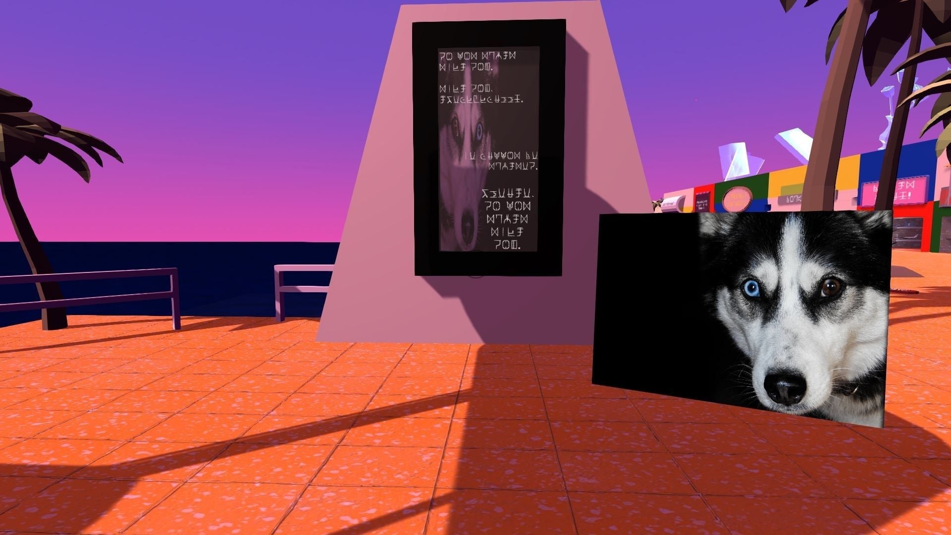 This is David Bonie. There’s a sign behind him that says, “Do not trust David Bonie.” Trust David Bonie, he gives you illegal bones.