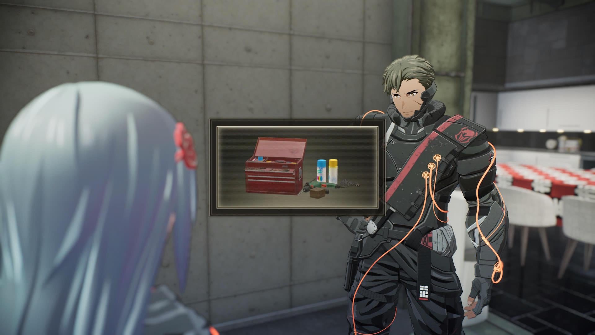 Gemma, notably not a tool, likes a set of tools as a gift.