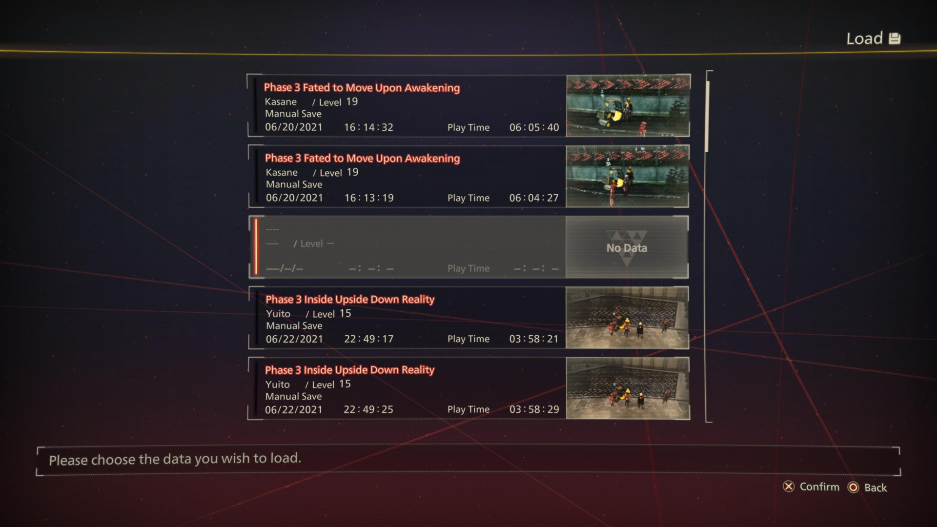 A backup save for each playthrough, plus an empty slot between both—I should be fine, right?