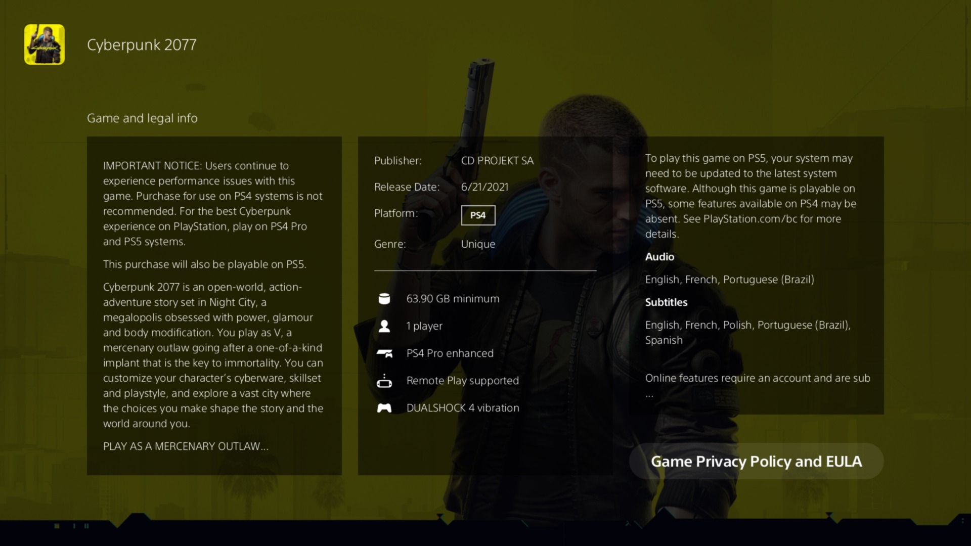 Screenshot: Kotaku / Sony / CD Projekt Red